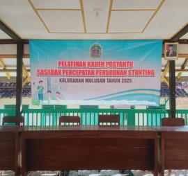 Pelatihan Kader Posyandu Sasaran Percepatan Penurunan Stunting Kalurahan Mulusan 2025